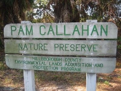 The Pam Callahan Nature Preserve Sign image. Click for full size.