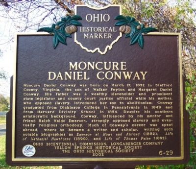 Moncure Daniel Conway Marker image. Click for full size.