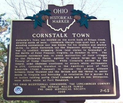 Cornstalk Town Marker image. Click for full size.