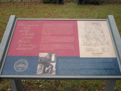 "We bury’d our Dead" Marker. Click for full size. "We bury’d our Dead" Marker image. Click for full size.