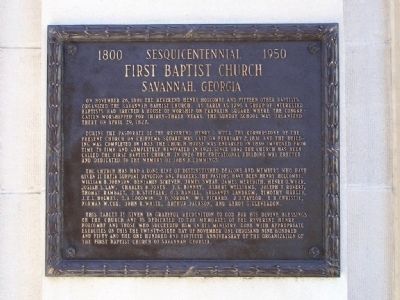 First Baptist Church Marker image. Click for full size.