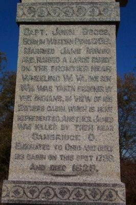 John Boggs Memorial (west face). Click for full size. John Boggs Memorial (west face) image. Click for full size.