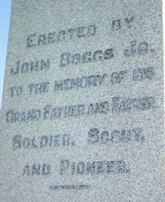 John Boggs Memorial (north face). Click for full size. John Boggs Memorial (north face) image. Click for full size.