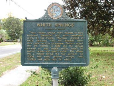 White Springs Marker image. Click for full size.