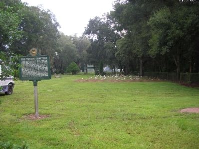 The Tucker Cemetery Marker, facing north image. Click for full size.