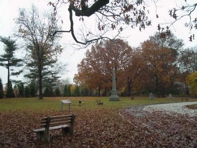 Markers on the Paoli Memorial Grounds image. Click for full size.