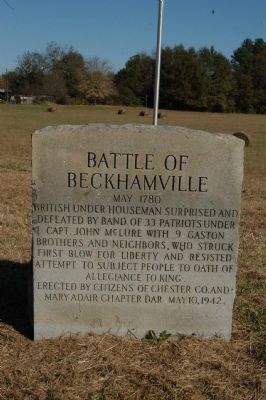 Battle Of Beckhamville Marker image. Click for full size.