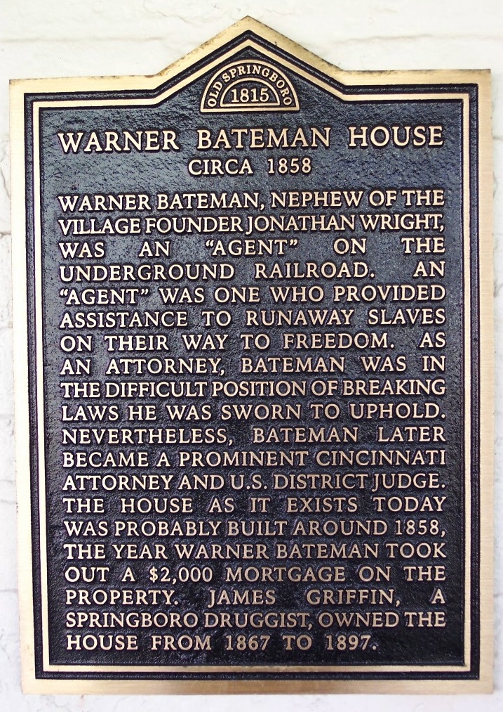 Warner Bateman House Marker