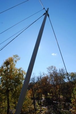 One of the 90-foot 26-ton Towers<br>Which Support the Bridge image. Click for full size.