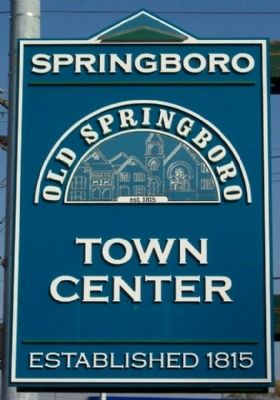 Old Springboro Town Center Sign image. Click for full size.
