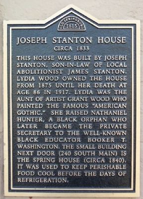 Joseph Stanton House Marker image. Click for full size.