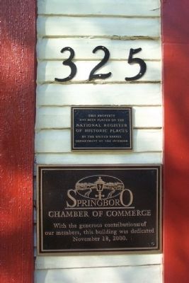 Chamber of Commerce and National Register Markers image. Click for full size.