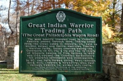Great Indian Warrior Trading Path Marker. Click for full size. Great Indian Warrior Trading Path Marker image. Click for full size.