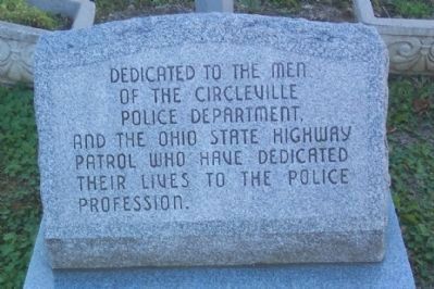 Circleville Police Memorial. Click for full size. Circleville Police Memorial image. Click for full size.