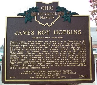 James Roy Hopkins Marker (side B) image. Click for full size.