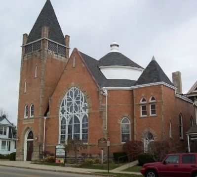 Mechanicsburg United Methodist Church and Marker image. Click for full size.