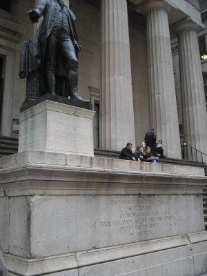 Marker at Federal Hall image. Click for full size.