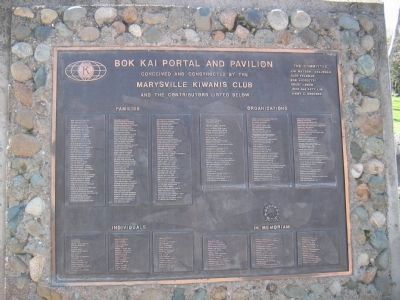 Bok Kai Temple Donor Plaque. Click for full size. Bok Kai Temple Donor Plaque image. Click for full size.