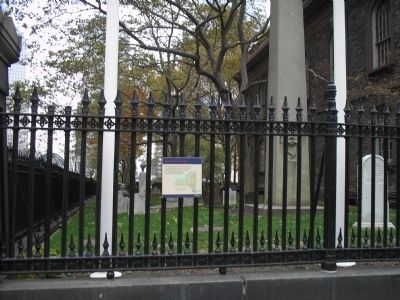 Marker at Saint Paul’s Chapel image. Click for full size.