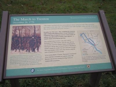 The March to Trenton Marker. Click for full size. The March to Trenton Marker image. Click for full size.