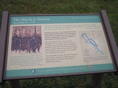 The March to Trenton Marker image. Click for full size.