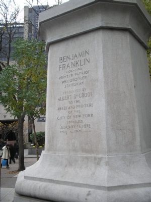 Benjamin Franklin Marker. Click for full size. Benjamin Franklin Marker image. Click for full size.