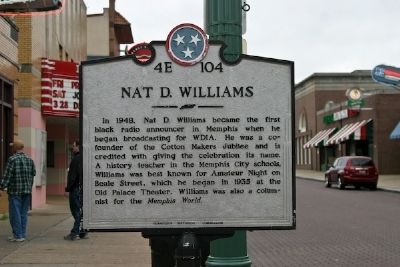 Nat D. Williams Marker. Click for full size. Nat D. Williams Marker image. Click for full size.