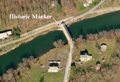 Buskirk's Red Covered Bridge Marker Location image. Click for full size.