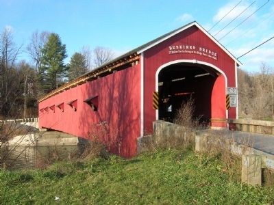 Buskirk's Red Covered Bridge, 3/4 View image. Click for full size.