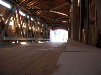 Buskirk Covered Bridge Interior image. Click for full size.
