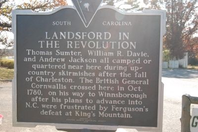 Landsford / Landsford In The Revolution Marker image. Click for full size.