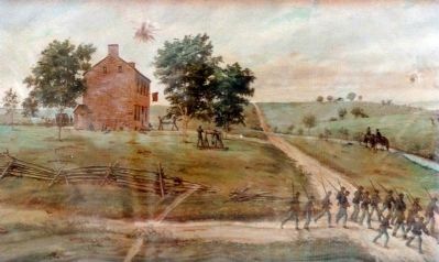 Artist Concept ; Action around the Stone House image. Click for full size.