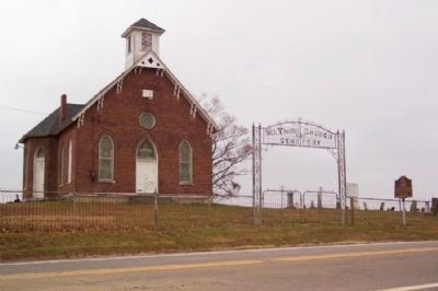 Mt. Tabor Church, Cemetery, and Marker. Click for full size. Mt. Tabor Church, Cemetery, and Marker image. Click for full size.