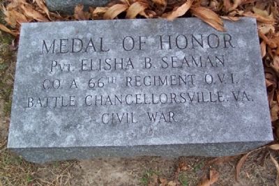 Elisha B. Seaman Medal of Honor Grave Marker image. Click for full size.