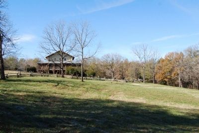 British and Tory Encampment Site - Visitor Center in Background image. Click for full size.