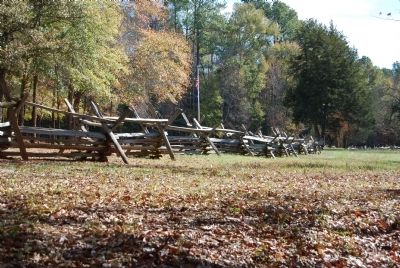 Rail Fencing Along the Musgrove Mill State Historic Site image. Click for full size.
