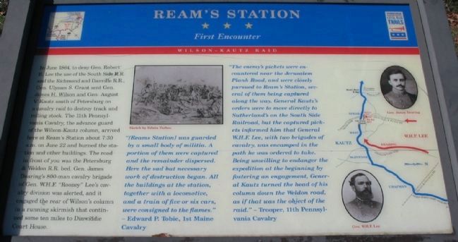 Ream's Station Marker image. Click for full size.