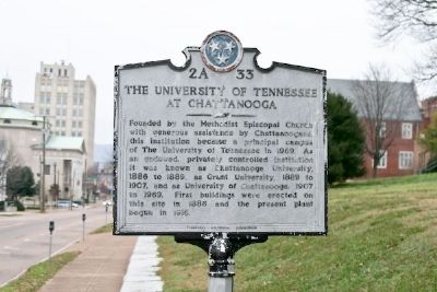 The University of Tennessee at Chattanooga Marker. Click for full size. The University of Tennessee at Chattanooga Marker image. Click for full size.