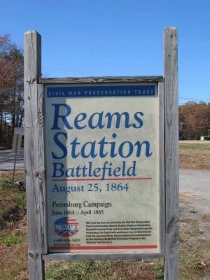 CWPT Reams Station Battlefield. Click for full size. CWPT Reams Station Battlefield image. Click for full size.