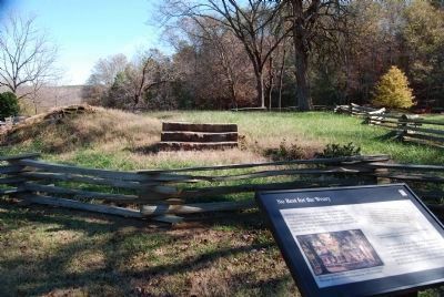No Rest for the Weary Marker and Musgrove House Ruins (Looking East). Click for full size. No Rest for the Weary Marker and Musgrove House Ruins (Looking East) image. Click for full size.