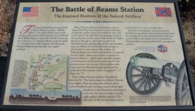 The Battle of Reams Station - Exposed Position Marker image. Click for full size.