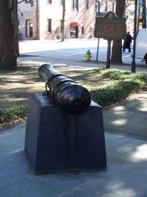 The Georgia Hussars Marker along Bay Street in Savannah image. Click for full size.