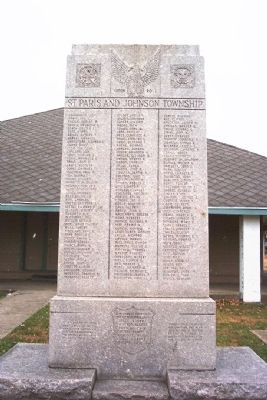 St. Paris and Johnson Township World War II Memorial image. Click for full size.