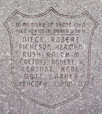 St. Paris and Johnson Township World War II Memorial - Honor Roll of Dead image. Click for full size.