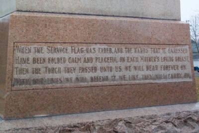 St. Paris and Johnson Township World War I Memorial Rear Inscription image. Click for full size.