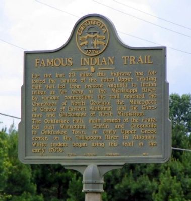 Famous Indian Trail Marker. Click for full size. Famous Indian Trail Marker image. Click for full size.