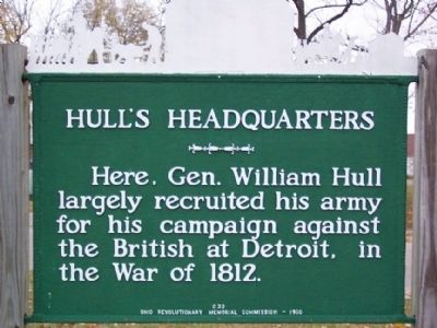 Hull's Headquarters Marker image. Click for full size.