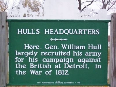 Hull's Headquarters Marker. Click for full size. Hull's Headquarters Marker image. Click for full size.