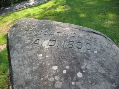 Dedication Inscription on top of Boulder. Click for full size. Dedication Inscription on top of Boulder image. Click for full size.