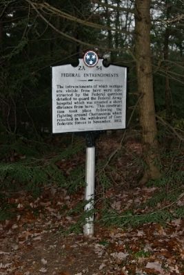 Federal Entrenchments Marker. Click for full size. Federal Entrenchments Marker image. Click for full size.